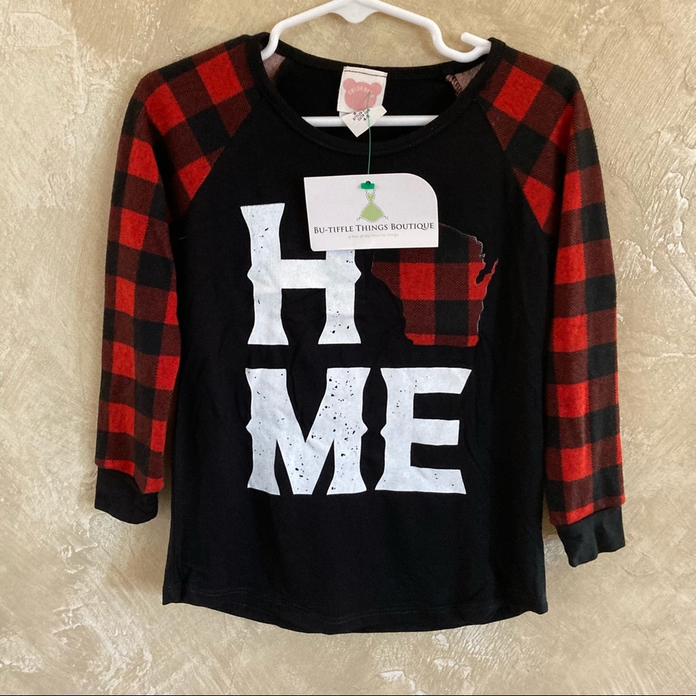 Color Bear Buffalo Plaid Wisco Wisconsin Shirt